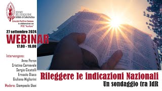 Rileggere le INDICAZIONI NAZIONALI  Un sondaggio tra IdR [upl. by Campney]