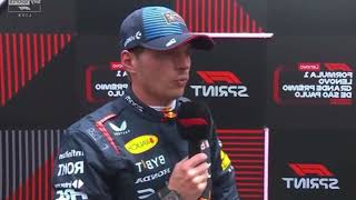 Max Verstappen Reacts After P3 in Brazil GP Sprint Race  Exclusive Interview amp Insights  F1 2024 [upl. by Dougy]