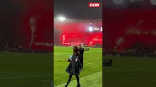 Celtic fans release Hampden flares causing 13minute delay to cup clash vs Dons football celtic [upl. by Suillenroc97]