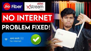 WiFi No Internet Problem 100 Solution  No Internet Issue  Jio Fiber No Internet [upl. by Aissak966]