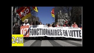 Manifestation du 22 mars 2018  suivez les défilés à paris et par ville [upl. by Aemat]