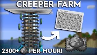 Minecraft Creeper Farm  Efficient Creeper Only Design [upl. by Orvie]