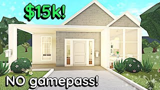 Easy 15k Bloxburg NO GAME PASS House Build Tutorial WITH VOICE [upl. by Messere126]