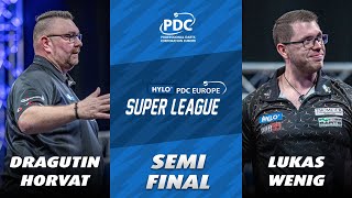 💥 Darts Thriller  Dragutin Horvat vs Lukas Wenig  Full SemiFinal  PDC Europe Super League [upl. by Inor]