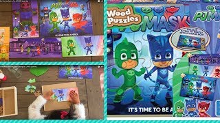 PJ Masks I 5 Puzzles Game playing for JUNIOR Learning [upl. by Deering]