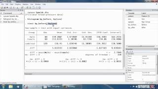 ttest for two independent samples in Stata® [upl. by Deedee]