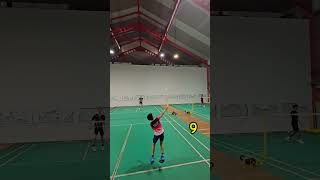 Singles Drill attacking shots and consistency badmintonsingapore [upl. by Idieh]