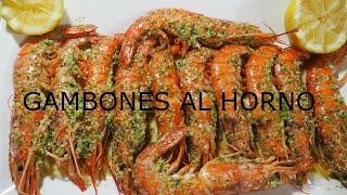 GAMBONES AL HORNO Receta fácil para Navidad 2019 [upl. by Atinad]