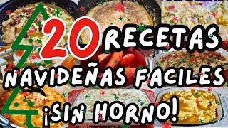 🎅🎄20 RECETAS NAVIDEÑAS FACILES ¡SIN HORNO 🎅🎄🤶mihogardulcehogar recetasnavideñas cenasnavideñas [upl. by Namsaj]