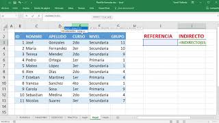 Función INDIRECTO en Excel [upl. by Miett]