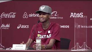 Barshim and Tamberi shares GOLD on Men High Jump  Full Interview [upl. by Annol]