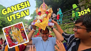 Happy Ganesh Chaturthi 2024  Ganesh Utsav Vlog  Celebrating Ganesh Utsav [upl. by Berget]