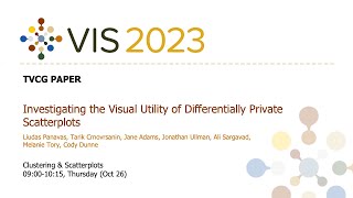 Investigating the Visual Utility of Differentially Private Scatterplots  Fast Forward  VIS 2023 [upl. by Ahsimak]