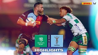 Highlights Benetton Rugby v Harlequins  Quarters conquer Treviso [upl. by Richlad]