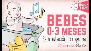 ESTIMULACIÓN TEMPRANA para bebés de 0 a 3 MESES 👶🏼💦 [upl. by Ayekehs802]