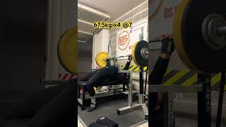 Panca piana 675kg x4 pancapiana powerlifting fitnessitalia [upl. by Criswell]