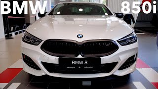 2024 BMW M850i Xdrive in Alpine White  Cognac interior Exterior and interior in details [upl. by Shiau]