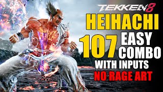 HEIHACHI Insane 107 Damage COMBO in Tekken 8 [upl. by Htebesile744]