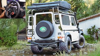 Land Rover Defender 90  Forza Horizon 5  Logitech G29 wheel Gameplay [upl. by Dajma]