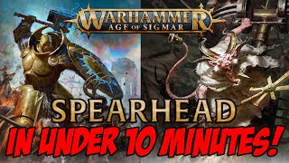 Age of Sigmar Spearhead in Under ten minutes Stormcast vs Skaven [upl. by Boothman693]