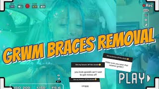 GRWM to get my braces finally off  REMOVAL INCLUDED  retainer molding [upl. by Maighdlin]