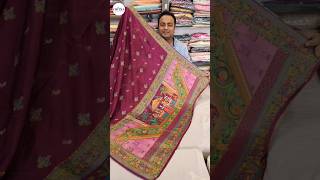 KASHMIRI Silk Original Kashmiri Pashmina Work Saree kashmirisaree pashminasaree shorts [upl. by Erreipnaej]