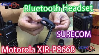 SURECOM High Quality Bluetooth Headset for Motorola XIRP8668 Two Way Radio [upl. by Amanda514]