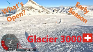 4K Skiing Glacier 3000 Diablerets Early Season  Whats Open Vaud Switzerland GoPro HERO11 [upl. by Ganny]