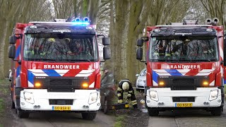 Brandweer rukt met spoed uit naar brand net als ze naar de wagen lopen na hulp aan dier in nood [upl. by Namrej]