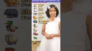 Animal🐹 Names and Their Sounds 🔊  Spoken English Words  Adi English Connection shorts [upl. by Fan921]