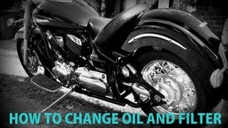 Yamaha XVS 1100 Oil and Filter Change HD [upl. by Leumhs886]