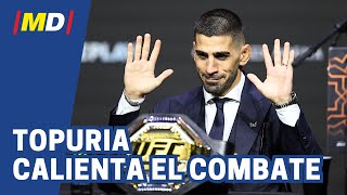 UFC  TOPURIA a HOLLOWAY quotÉl dice que me copio de muchos otros luchadores pero quiere ser como yoquot [upl. by Nydroj974]