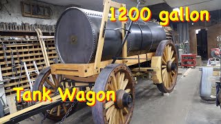 1880s Style 1200 Gallon Water Wagon  Engels Coach Shop [upl. by Vincenta]