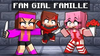 Adopté par une famille de FAN GIRL sur Minecraft [upl. by Akkim]