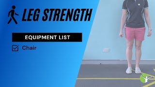 Leg strengthening exercise class with seated and standing exercises [upl. by Podvin]