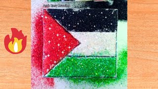 رسمت أعلام الدول العربية كلها💪😁منى بتلون الاعلام😍صوتولنا اول كومنت رسم palestine makeuptutorial [upl. by Isayg]