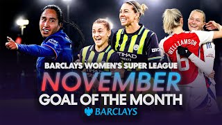 Barclays Goal of the Month November  Mayra Ramirez Jess Park Frida Maanum  Barclays WSL 2425 [upl. by Leander520]