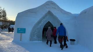 Impressive Arctic Snow Hotel with ice bar amp restaurant in Rovaniemi Lapland Finland [upl. by Fazeli140]