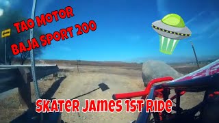 Tao Motor Baja Sport 200  Skater James 1st ride [upl. by Carolin450]