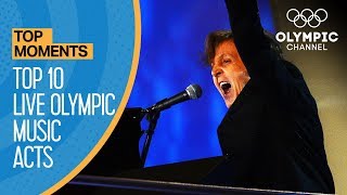 Top 10 Olympic Live Music Performances of All Time  Top Moments [upl. by Idur]