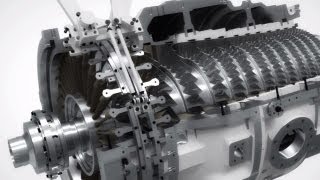 Siemens SGT750 gas turbine flythrough [upl. by Aihsitan]