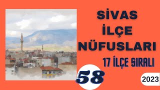 Sivas Nüfusu 2023  Sivas İlçe Nüfusları  Sivas Nüfusu Ne Kadar  Yıldızeli Nüfusu [upl. by Refinej126]