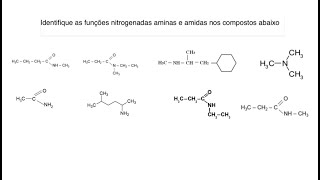 Exercício Diferença entre AMINAS e AMIDAS FUNÇÕES ORGÂNICAS NITROGENADAS [upl. by Autumn613]