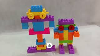 Building Robots with Kids Building Blocks  Kids creative activities [upl. by Inahpets]