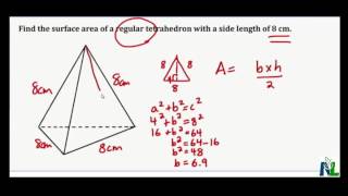 Determine Surface Area of a Tetrahedron [upl. by Helman998]