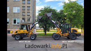 Ładowarki kołowe przegubowe WOLF  porównanie modeli WL160 i WL825  2023 [upl. by Hasty]