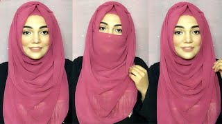 Hijab Tutorial without inner cap with chiffon hijab Summer comfy hijab style Mutahhara♥️ [upl. by Toile]