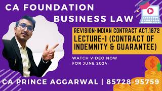 Revision of Contract of Indemnity amp Guarantee Indian Contract Act1872 [upl. by Adleme54]