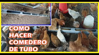 Como Hacer COMEDERO CASERO para Pollos Gallinas Criollas o de Postura [upl. by Kynan]