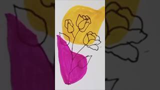 Beautiful flower drawing easy  How to draw a Flower 🌸 ytshorts art shorts flowers drawing yt [upl. by Eldreda]